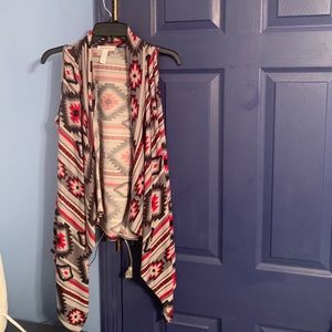 Aztec open cardigan